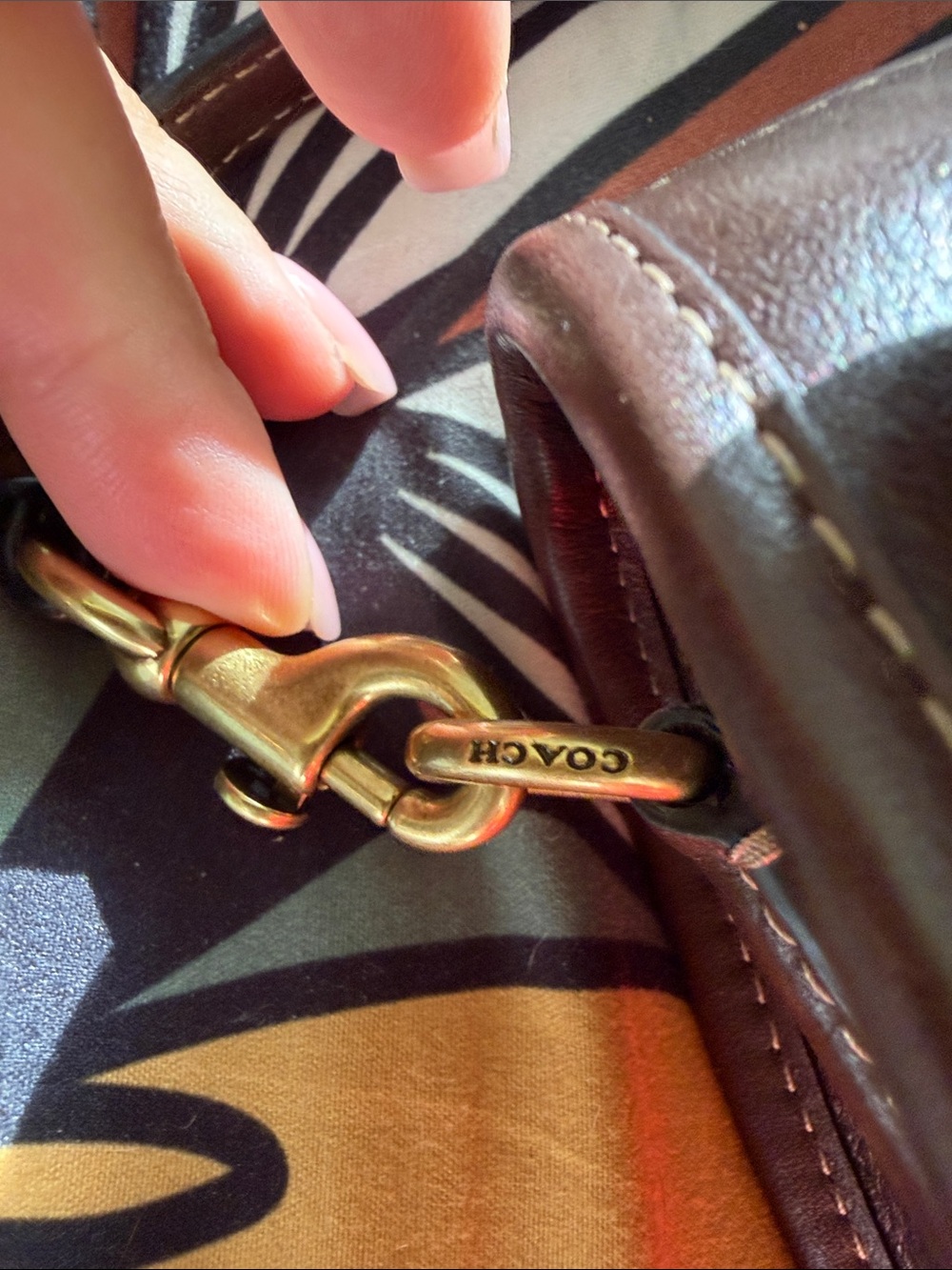 Coach Twin Turnlock Waverly Bag in maple - Picture 11 of 11
